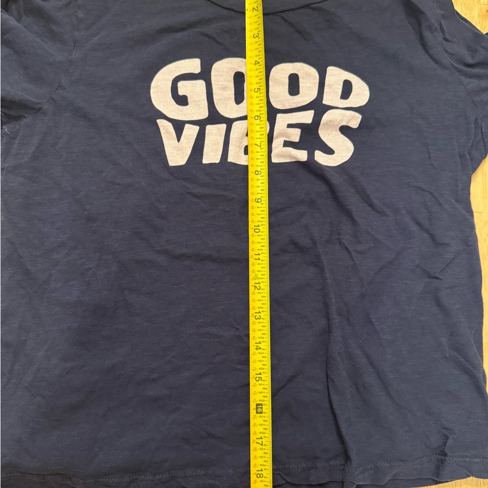 Sundry Good Vibes Blue Graphic Tee T-Shirt XS - Picture 5 of 5